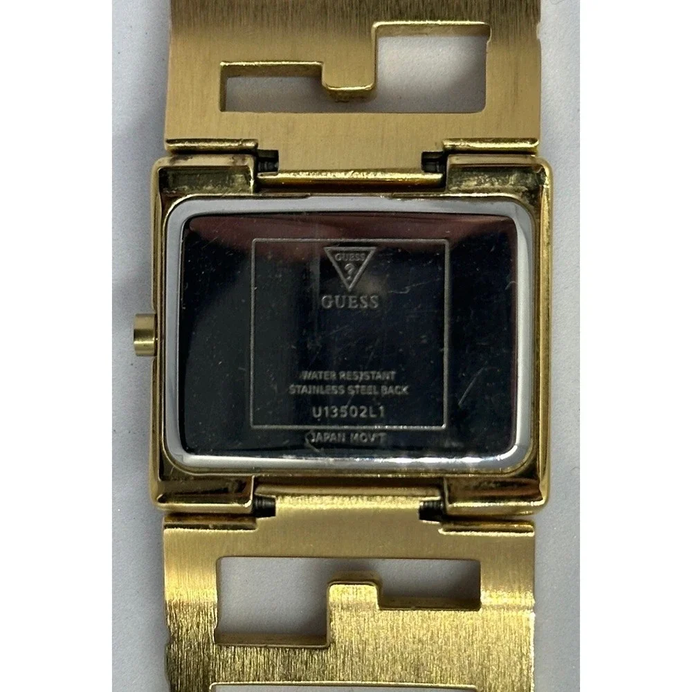 Guess Logo Watch u13502L1 New Battery Gold Tone 32MM 6.5